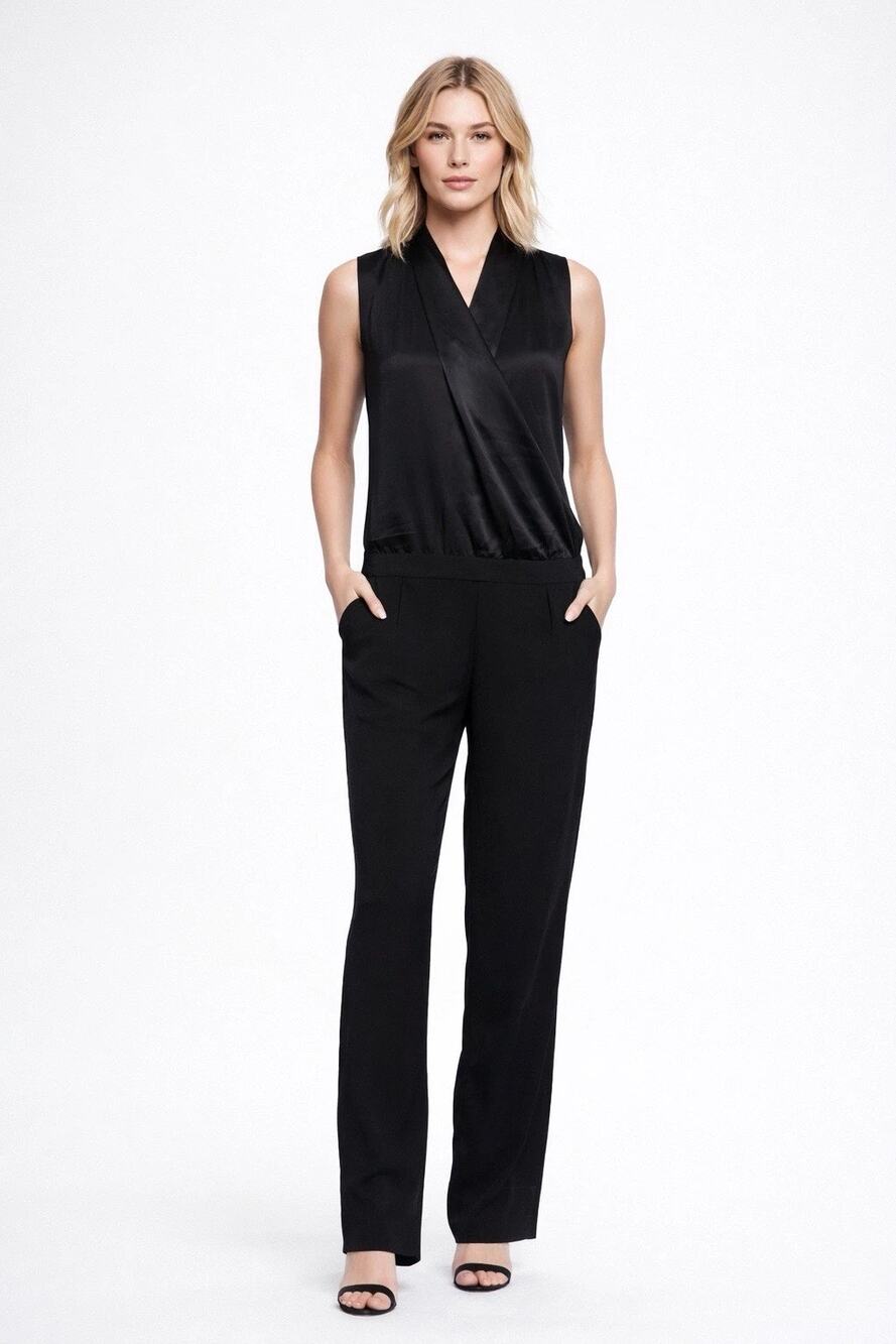 Monika Chiang Silk Sleeveless Jumpsuit